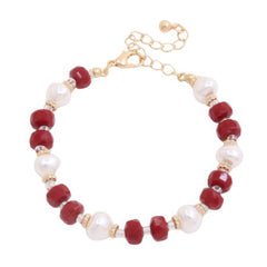 Pearl Beaded Metal Bracelet | Mixtshop LLC