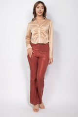 Sequined Fit & Flare Midrise Pants | Mixtshop LLC