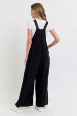 Adjustable Strap Overall Wide Leg Jumpsuit | Mixtshop LLC