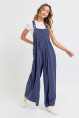 Adjustable Strap Overall Wide Leg Jumpsuit | Mixtshop LLC