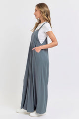 Adjustable Strap Overall Wide Leg Jumpsuit | Mixtshop LLC