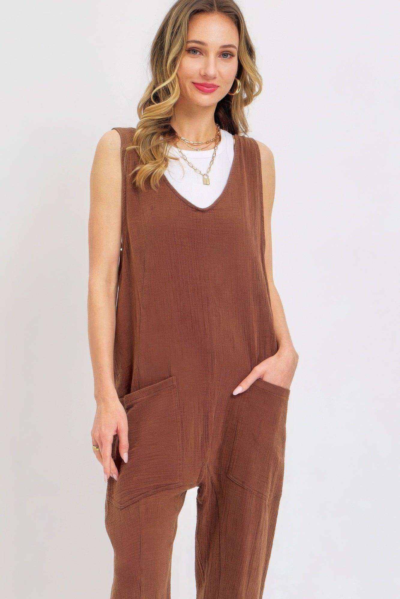 Mineral Washed Summer Jumpsuit | Mixtshop LLC