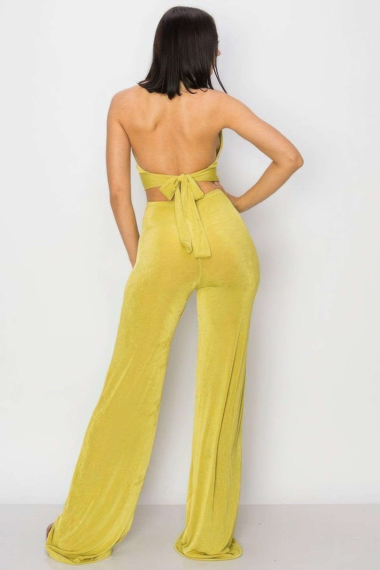 Olid Slinky Wide Legs Jumpsuit | Mixtshop LLC