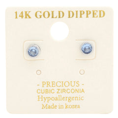 14k Gold Dipped Cz Round Earring | Mixtshop LLC