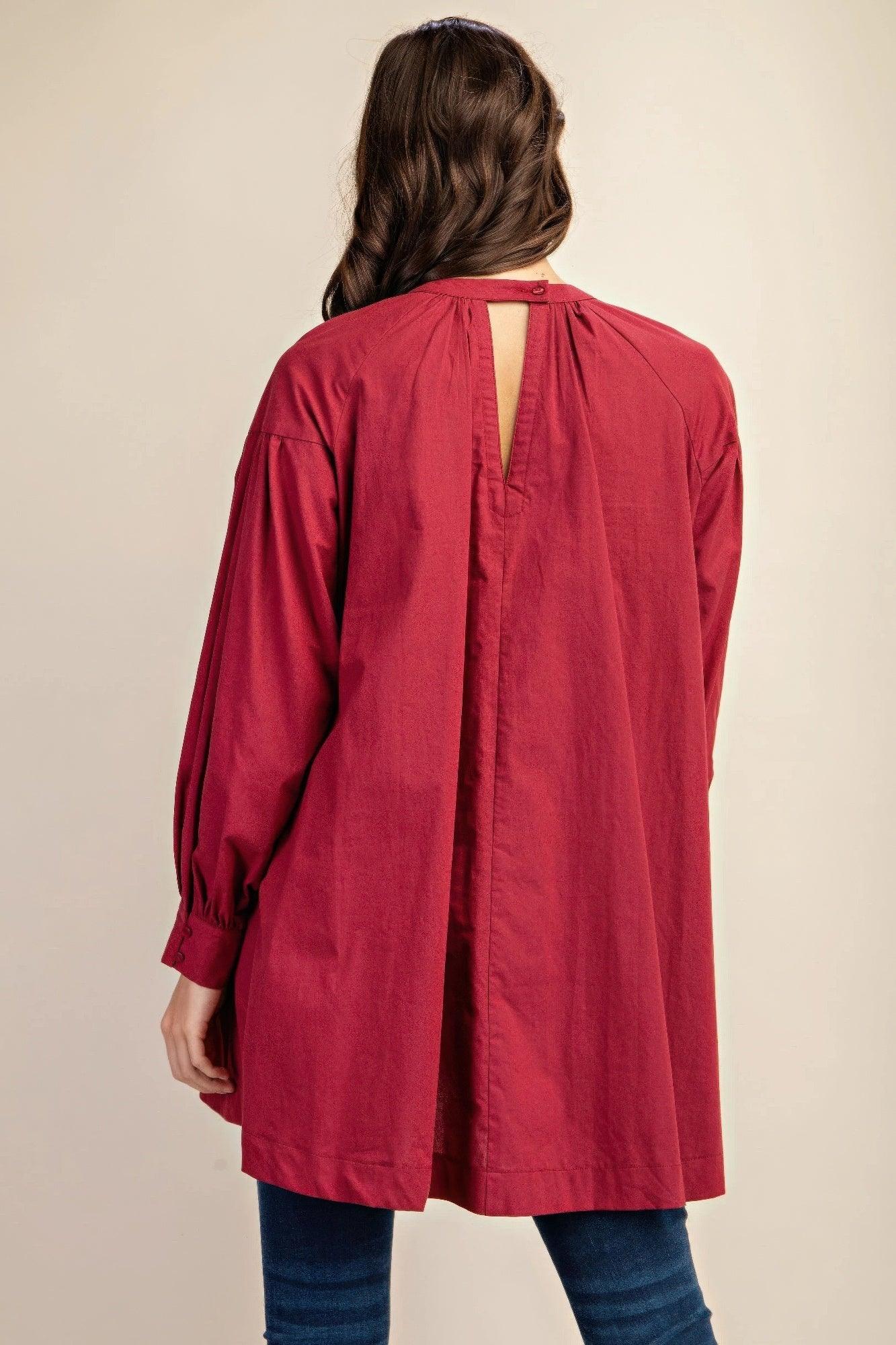 Long sleeve mini dress with lace detail | Mixtshop LLC