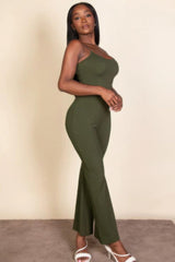 Ribbed sleeveless wide leg jumpsuit | Mixtshop LLC