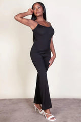 Ribbed sleeveless wide leg jumpsuit | Mixtshop LLC