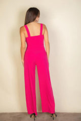 Notched neck cami jumpsuit | Mixtshop LLC