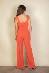 Notched neck cami jumpsuit | Mixtshop LLC