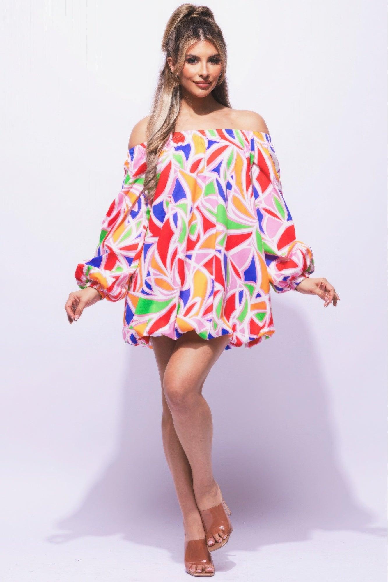 Off Shoulder Bubble Dress | Mixtshop LLC
