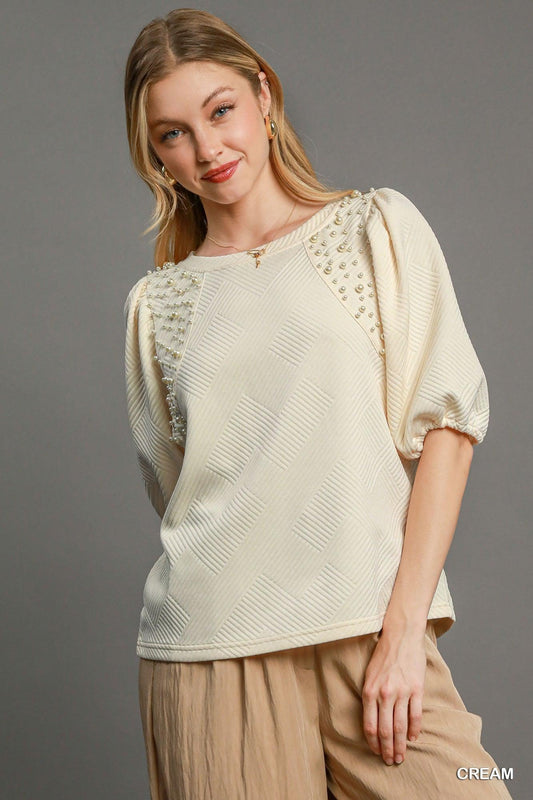 Puff Sleeve Knit Top | Mixtshop LLC
