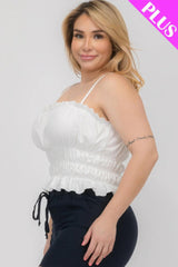 Plus Size Tiered Shirred Body Crop Top | Mixtshop LLC