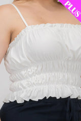 Plus Size Tiered Shirred Body Crop Top | Mixtshop LLC