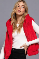 Hoodie Faux Fur Vest | Mixtshop LLC