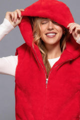 Hoodie Faux Fur Vest | Mixtshop LLC