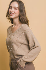 Pearl details sweater | Mixtshop LLC