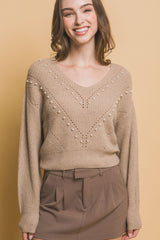 Pearl details sweater | Mixtshop LLC
