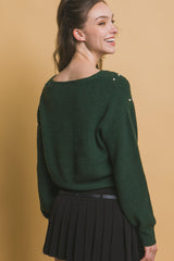 Pearl details sweater | Mixtshop LLC