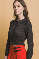 Short collard sweater | Mixtshop LLC