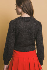Short collard sweater | Mixtshop LLC