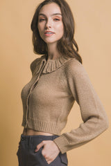 Short collard sweater | Mixtshop LLC