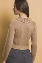 Short collard sweater | Mixtshop LLC