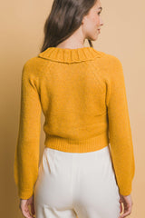 Short collard sweater | Mixtshop LLC