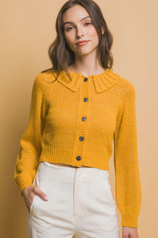 Short collard sweater | Mixtshop LLC
