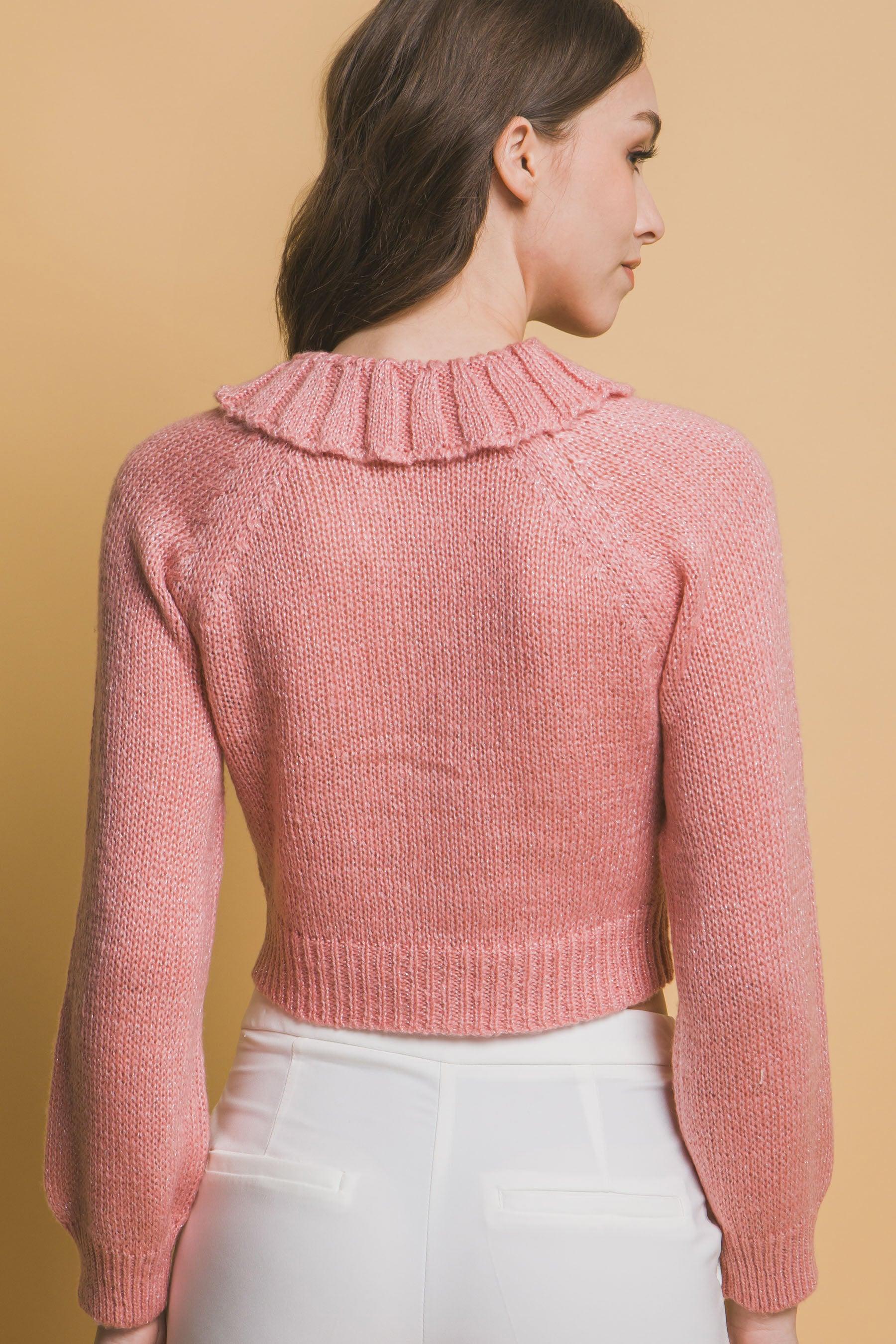 Short collard sweater | Mixtshop LLC