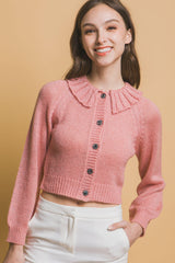 Short collard sweater | Mixtshop LLC