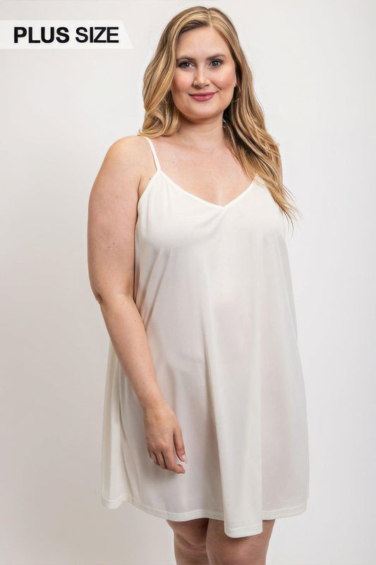 V-neck slip dress with adjustable straps | Mixtshop LLC