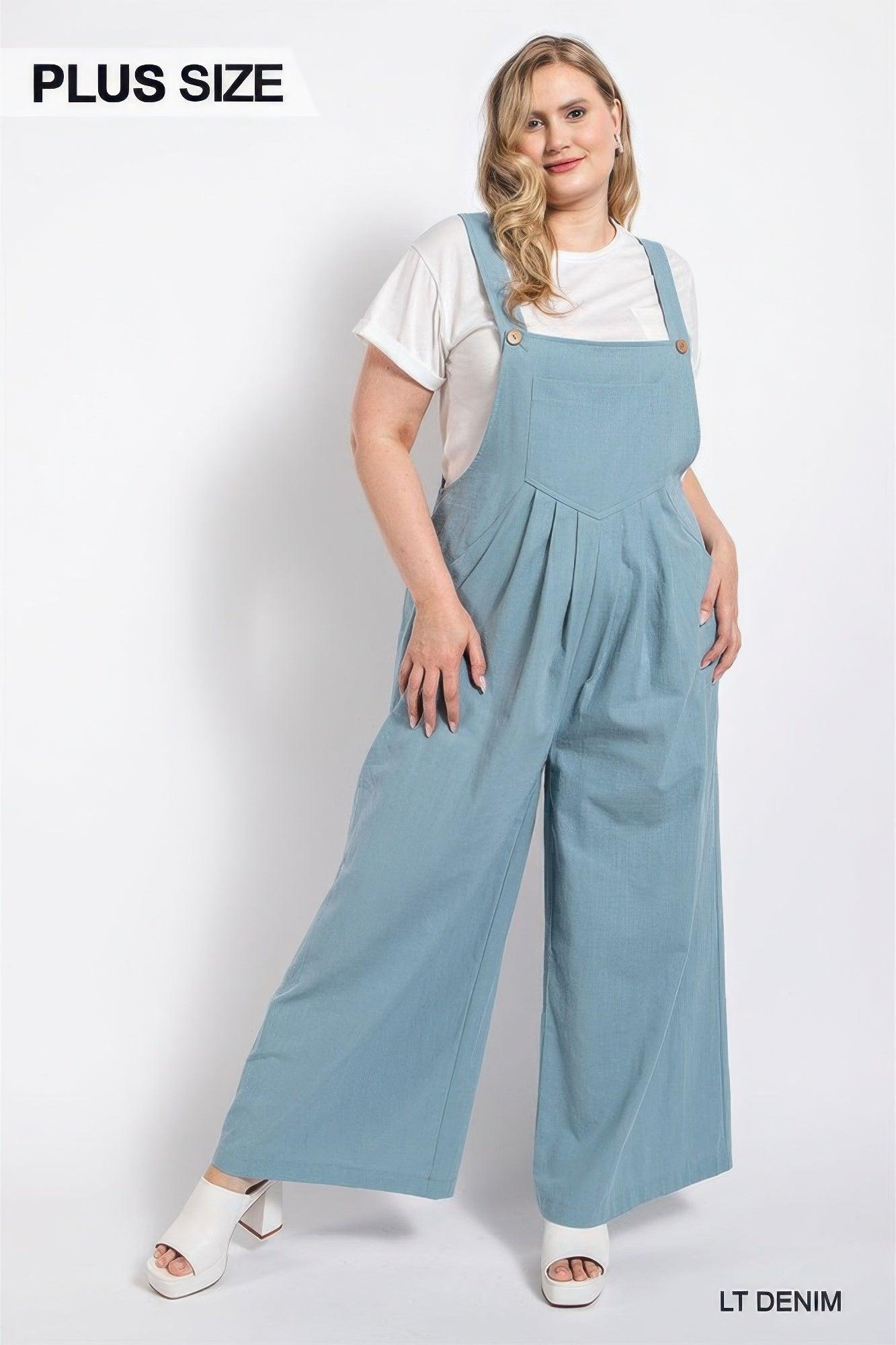 Pintuck detail overall with side pockets | Mixtshop LLC