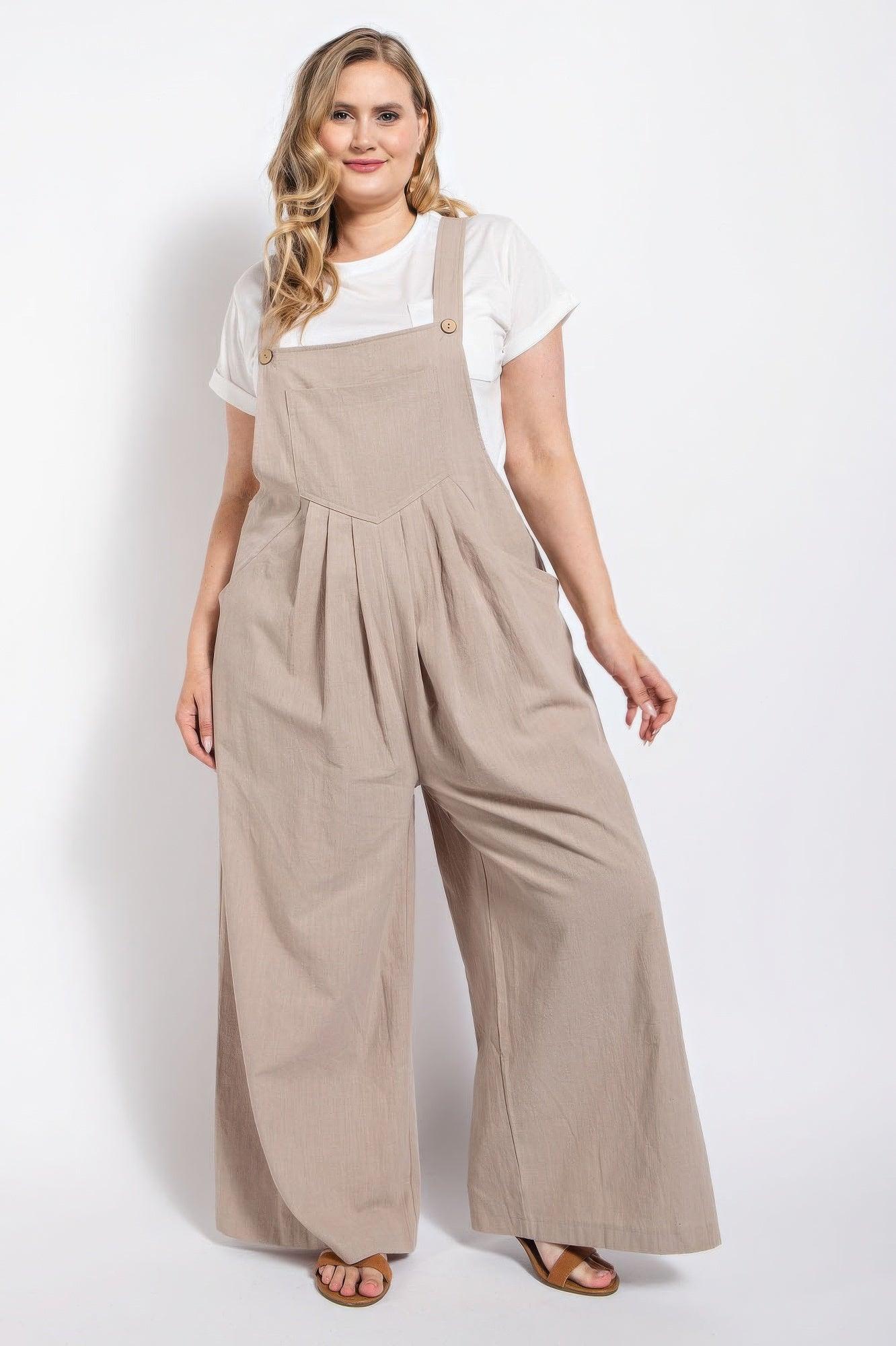 Pintuck detail overall with side pockets | Mixtshop LLC