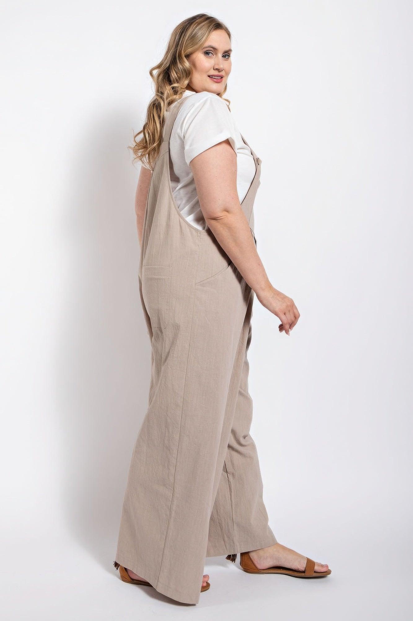Pintuck detail overall with side pockets | Mixtshop LLC