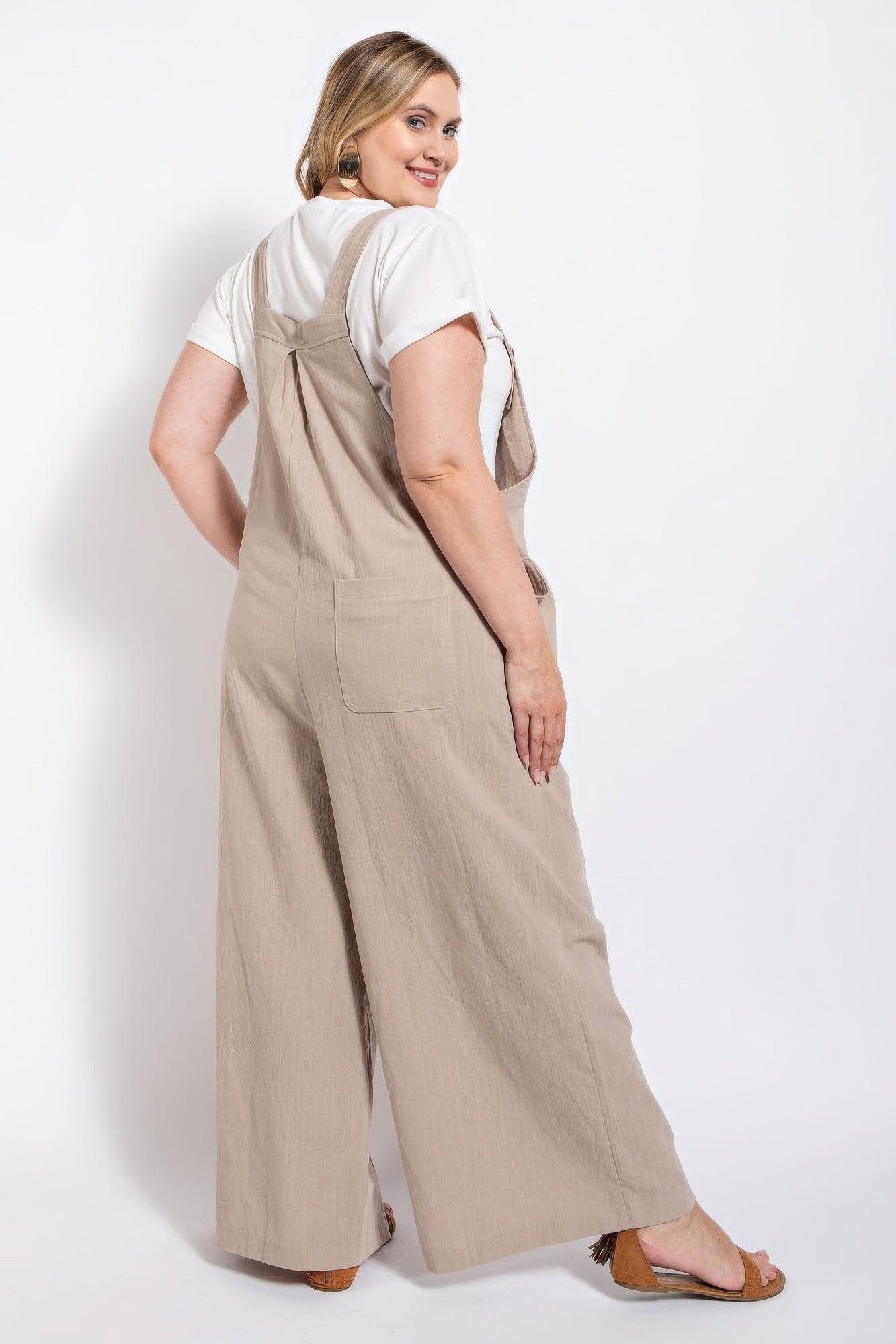 Pintuck detail overall with side pockets | Mixtshop LLC