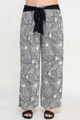 Plisse Palm Print Pants | Mixtshop LLC