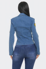 Patch It Up Denim Blazer Jacket | Mixtshop LLC