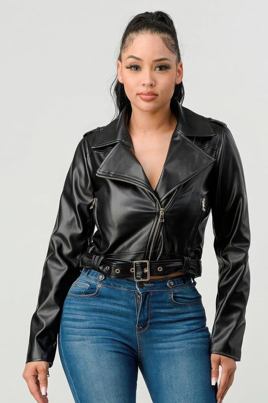Pu Leather Jacket | Mixtshop LLC