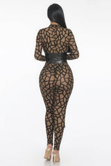 Geometric Printed Jersey Jumpsuit | Mixtshop LLC