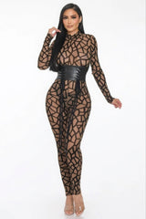 Geometric Printed Jersey Jumpsuit | Mixtshop LLC