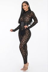 Geometric Printed Jersey Jumpsuit | Mixtshop LLC