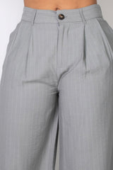 High-rise Stripe Wide Leg Pants | Mixtshop LLC