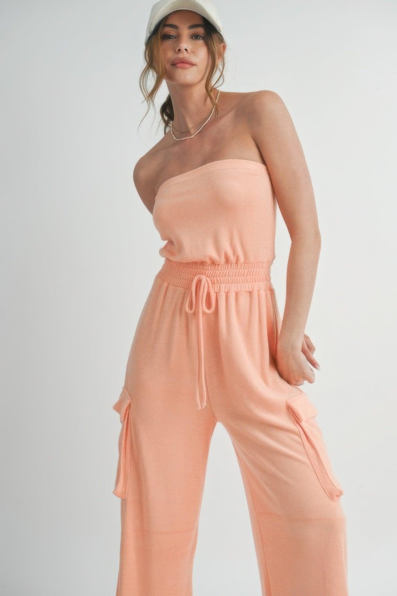 Tube Top Jumpsuit Romper | Mixtshop LLC