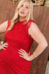 Lace Crochet Mini Raglan Dress With Zipper Back | Mixtshop LLC