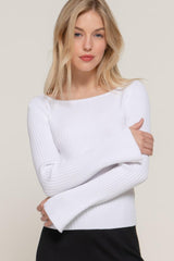 Long Sleeve Boat Neck Sweater | Mixtshop LLC
