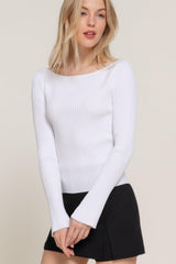 Long Sleeve Boat Neck Sweater | Mixtshop LLC