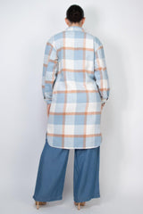 Plaid Buttoned Shacket Coat | Mixtshop LLC