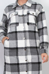 Plaid Buttoned Shacket Coat | Mixtshop LLC