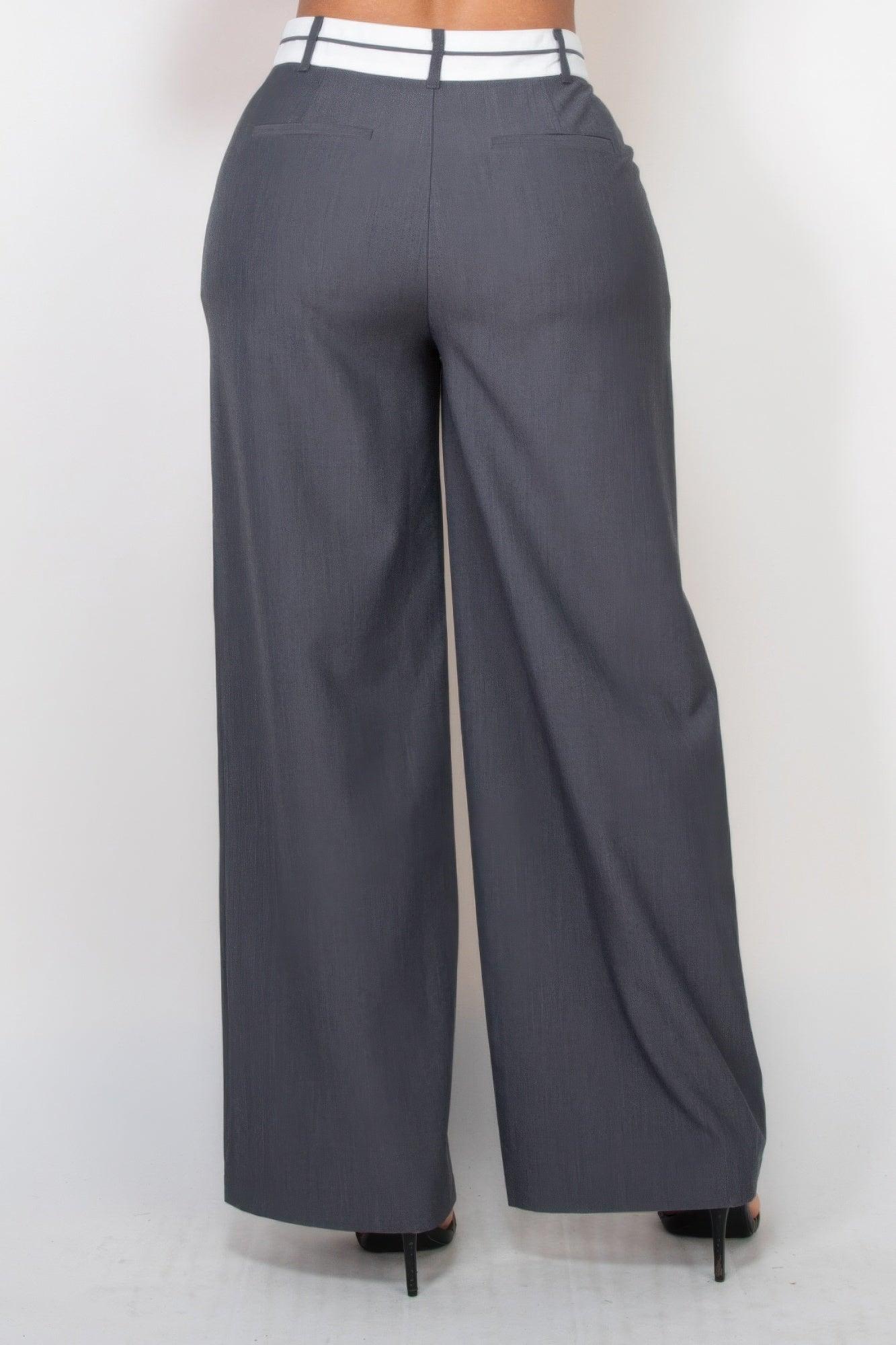 Pleated Double Waistband Pants | Mixtshop LLC