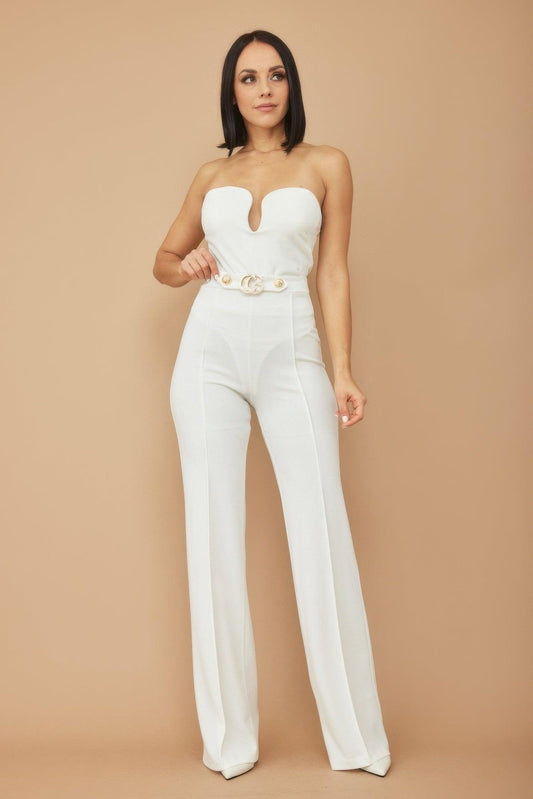 Cg Buckle And Button Detail Pants | Mixtshop LLC